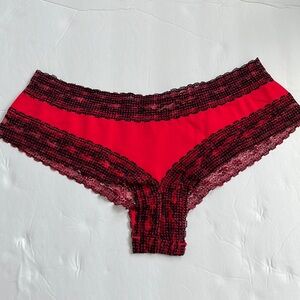 Victoria’s Secret red and black cheeky panty